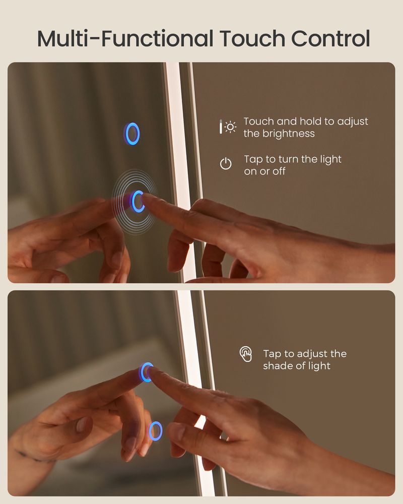 Jewellery Cabinet - Mirror with LED Lights - Freestanding Storage Unit