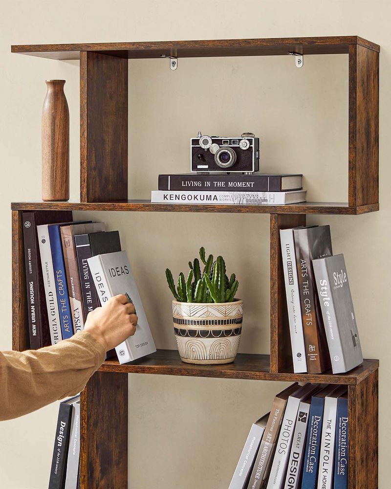 Bookcase - Tiered Cube Display - 6-Tier Freestanding Unit