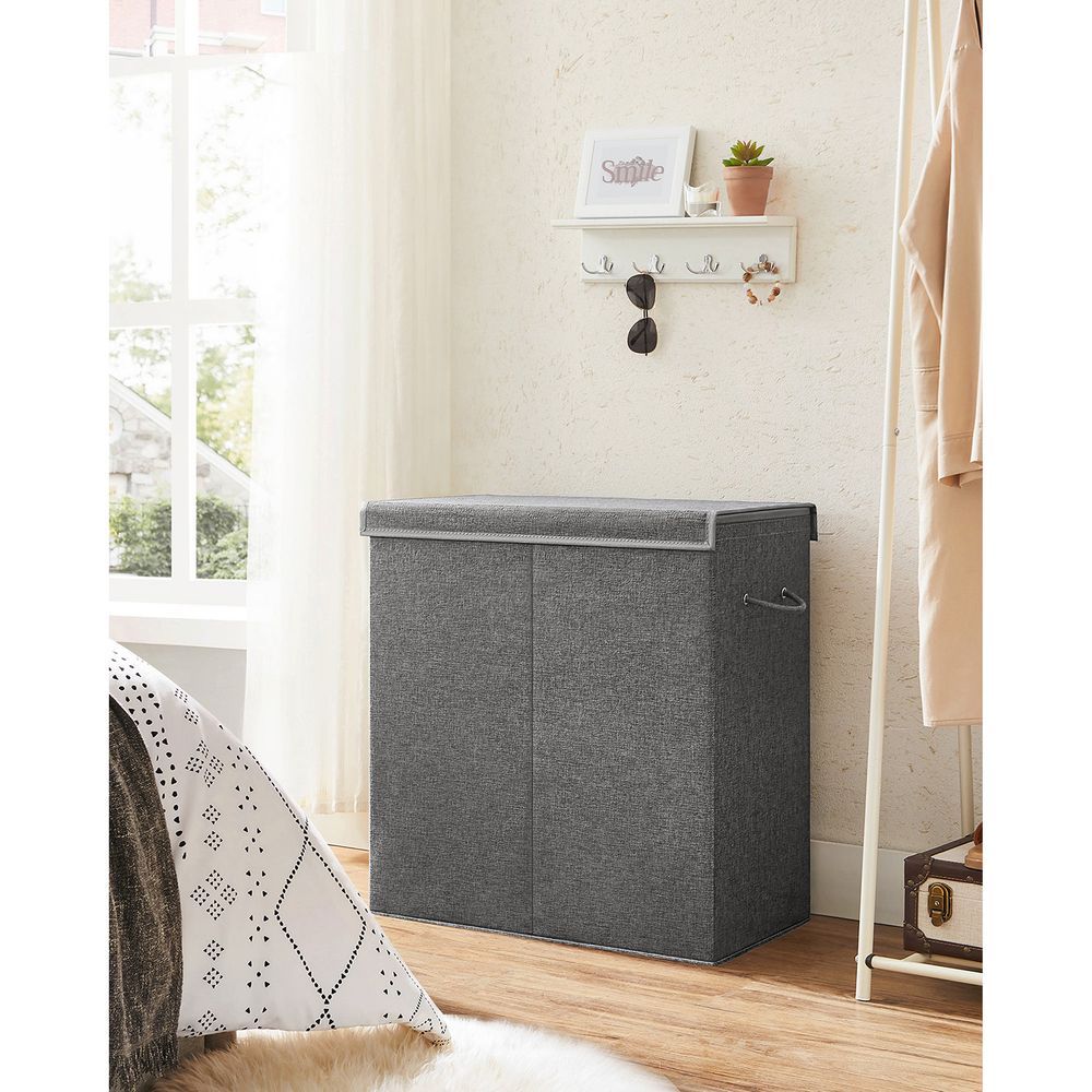 Laundry Basket - Dual Compartment Design - 142L Capacity