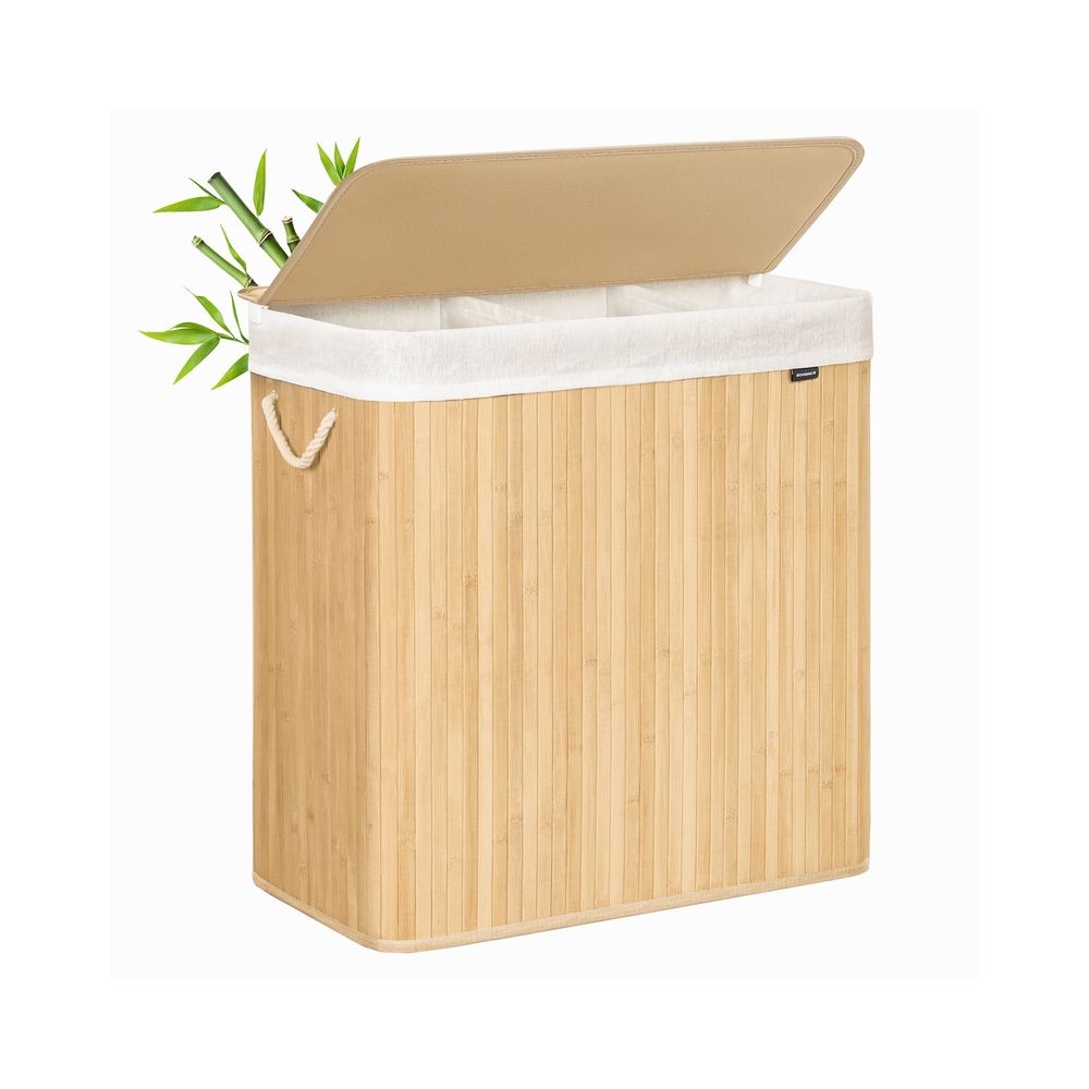 Laundry Hamper - 3 Section Sorting Design - 150L Capacity