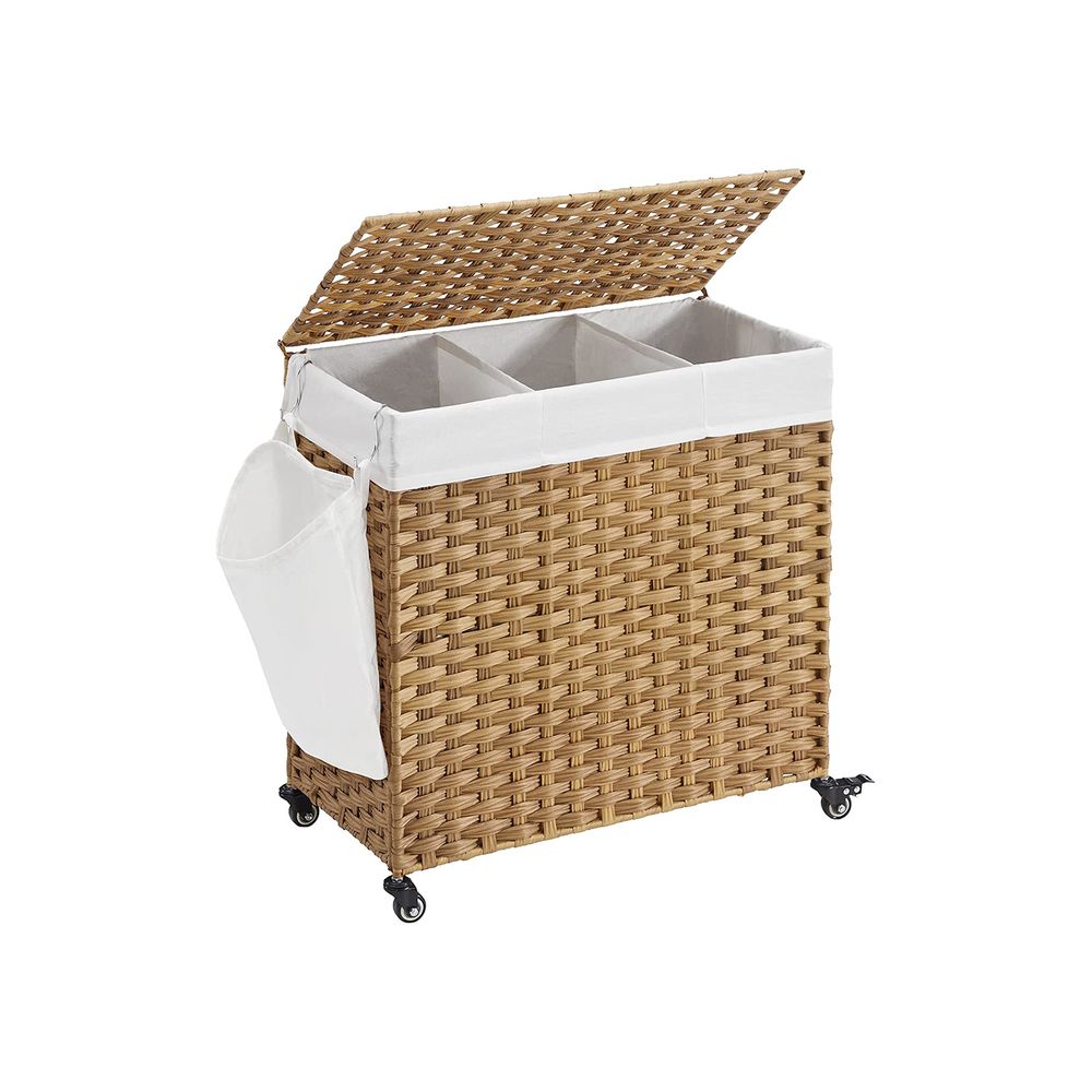 Laundry Hamper - Rolling Design with Removable Bag - Wheeled Storage Unit