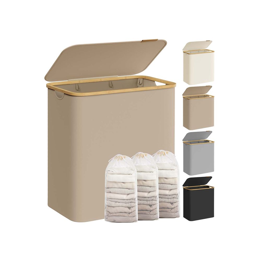 Laundry Basket - Multi Section Design with Lid - Multi Compartment