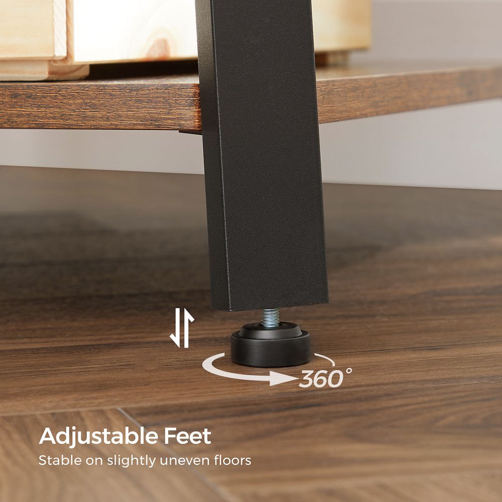 Coat Stand - Industrial Freestanding Design - Rustic Brown Finish Unit