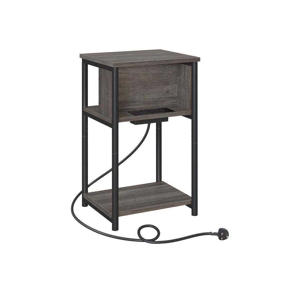 Side Table - Built-in Charging Station - 30 x 34 x 58 cm