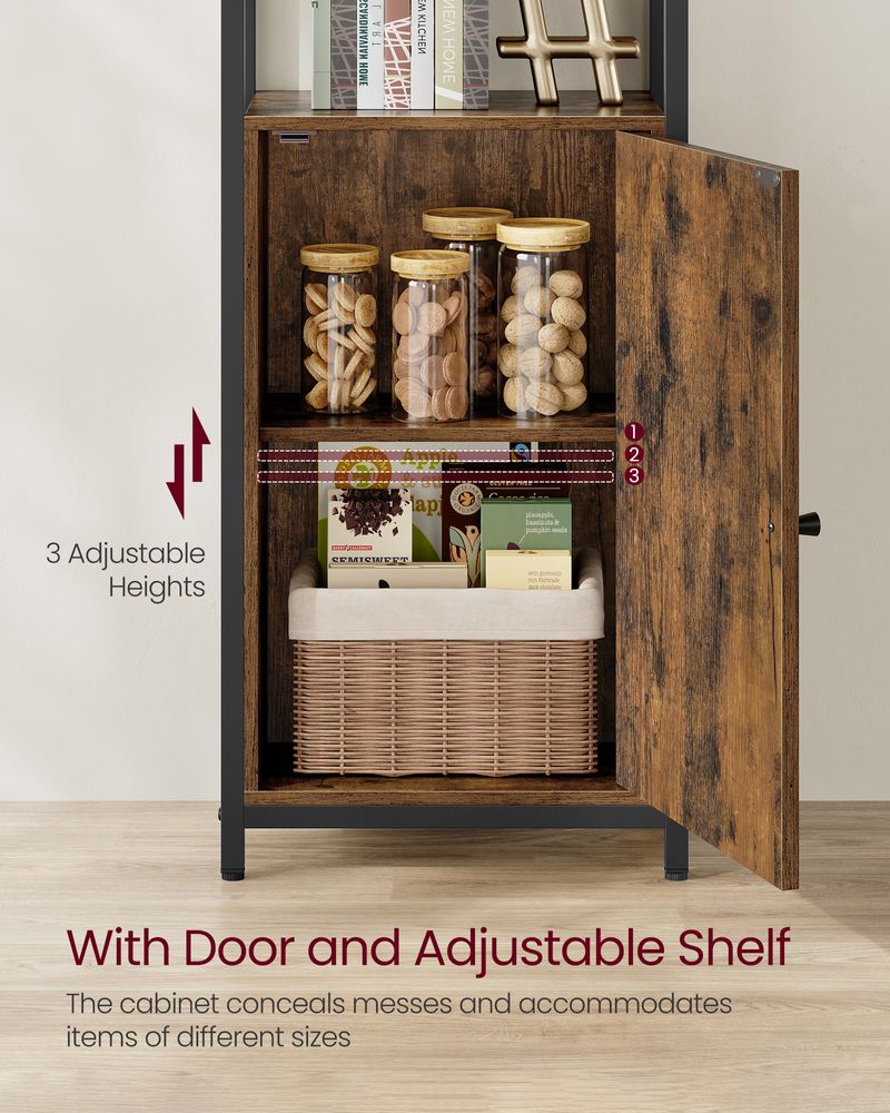 Bookcase - Door Storage Design - 6-Tier Unit