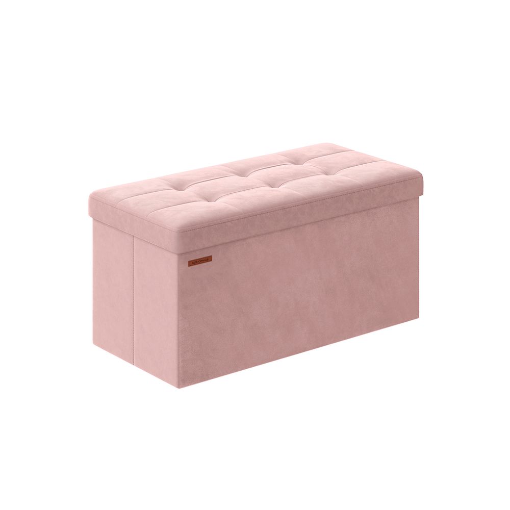 Ottoman Bench - Foldable Storage Design - Space-Saving Unit