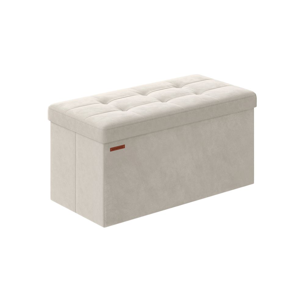 Ottoman Bench - Foldable Storage Design - Space-Saving Unit