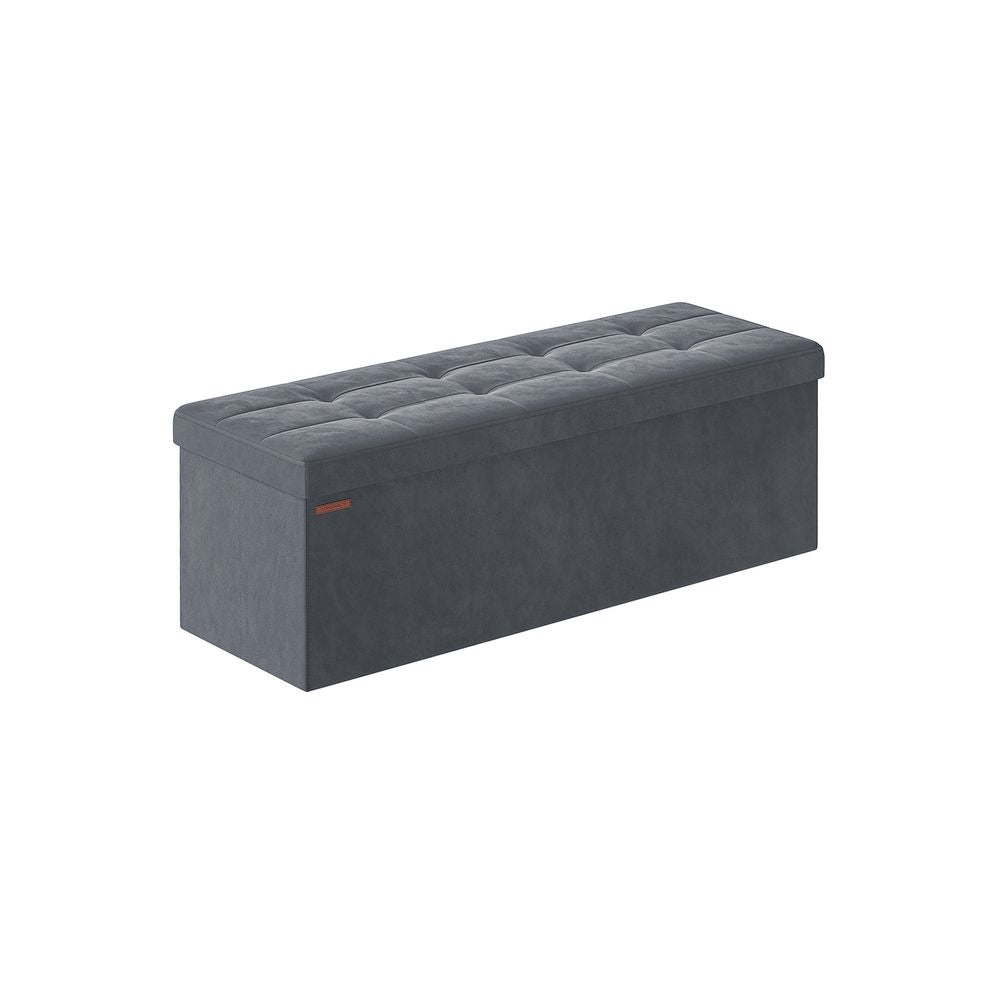 Ottoman Bench - Foldable Storage Design - Space-Saving Unit