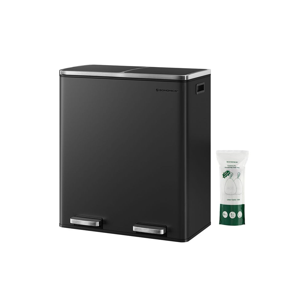Pedal Bin - Dual Compartment Step Design - Double Waste Separation Unit