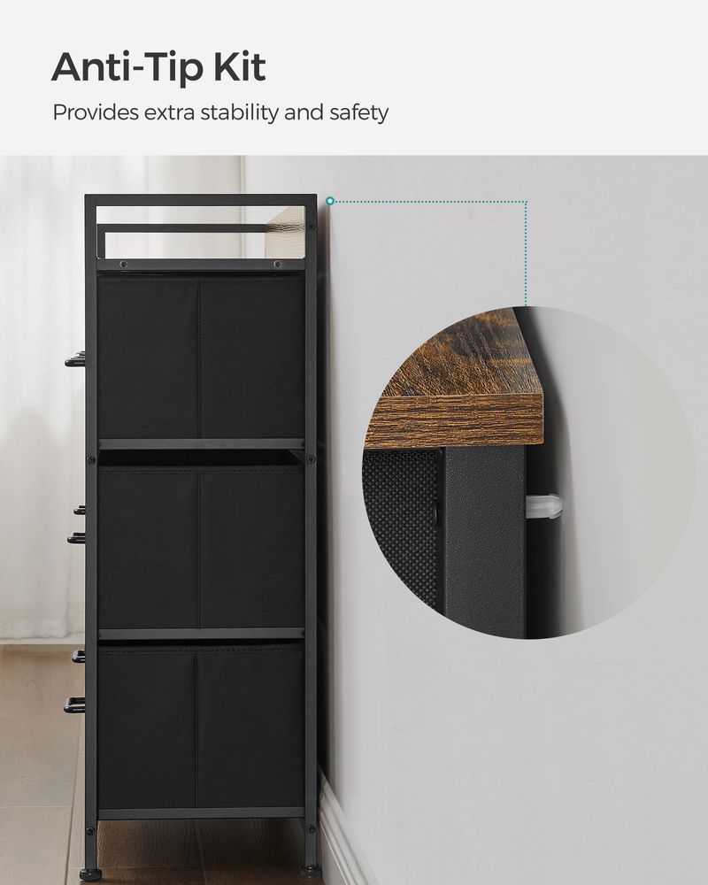 Chest of Drawers - Fabric Drawer Storage Design - Multi-Drawer Unit
