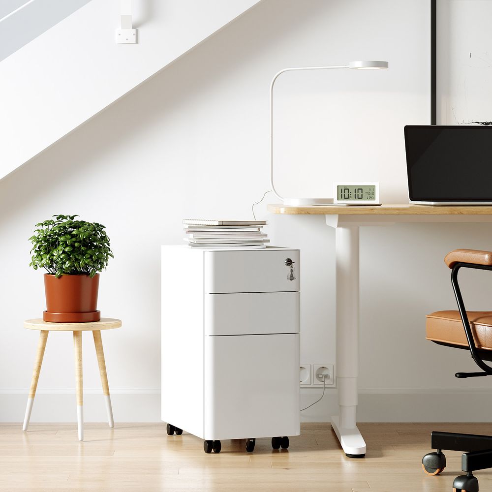 Filing Cabinet - Lockable Mobile Design - 3-Drawer