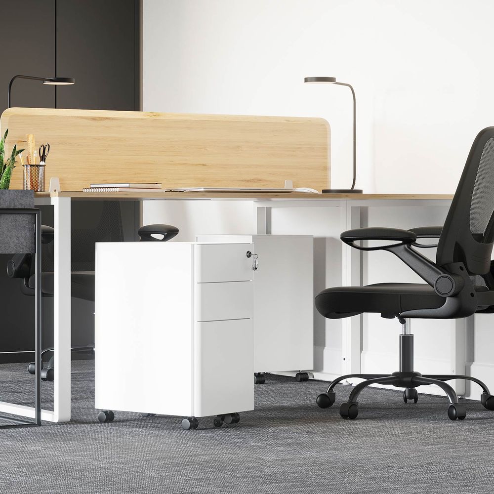 Filing Cabinet - Lockable Mobile Design - 3-Drawer