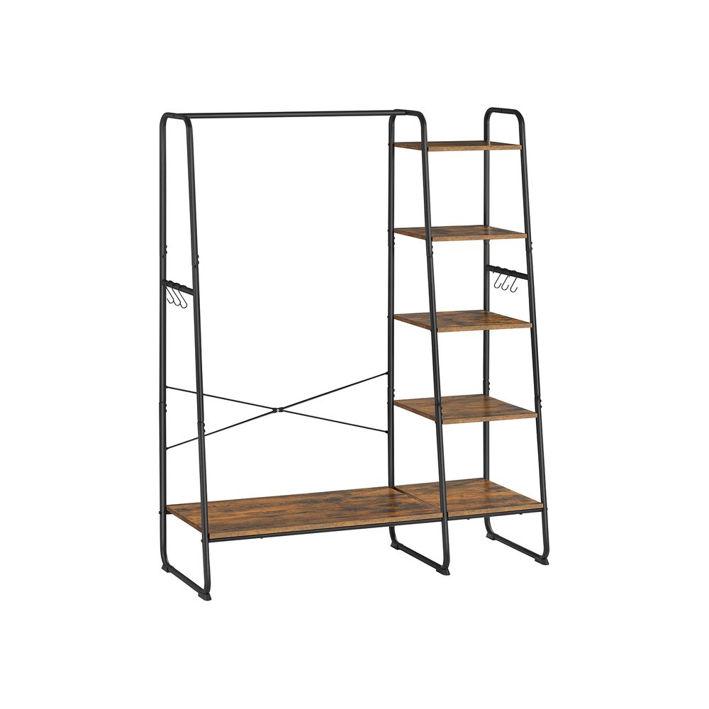 Clothes Rack - Integrated Shoe Shelves - Freestanding Storage Unit