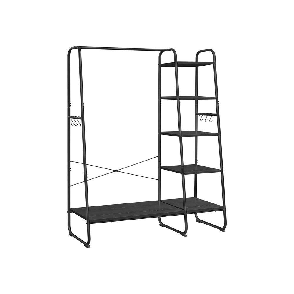 Clothes Rack - Integrated Shoe Shelves - Freestanding Storage Unit