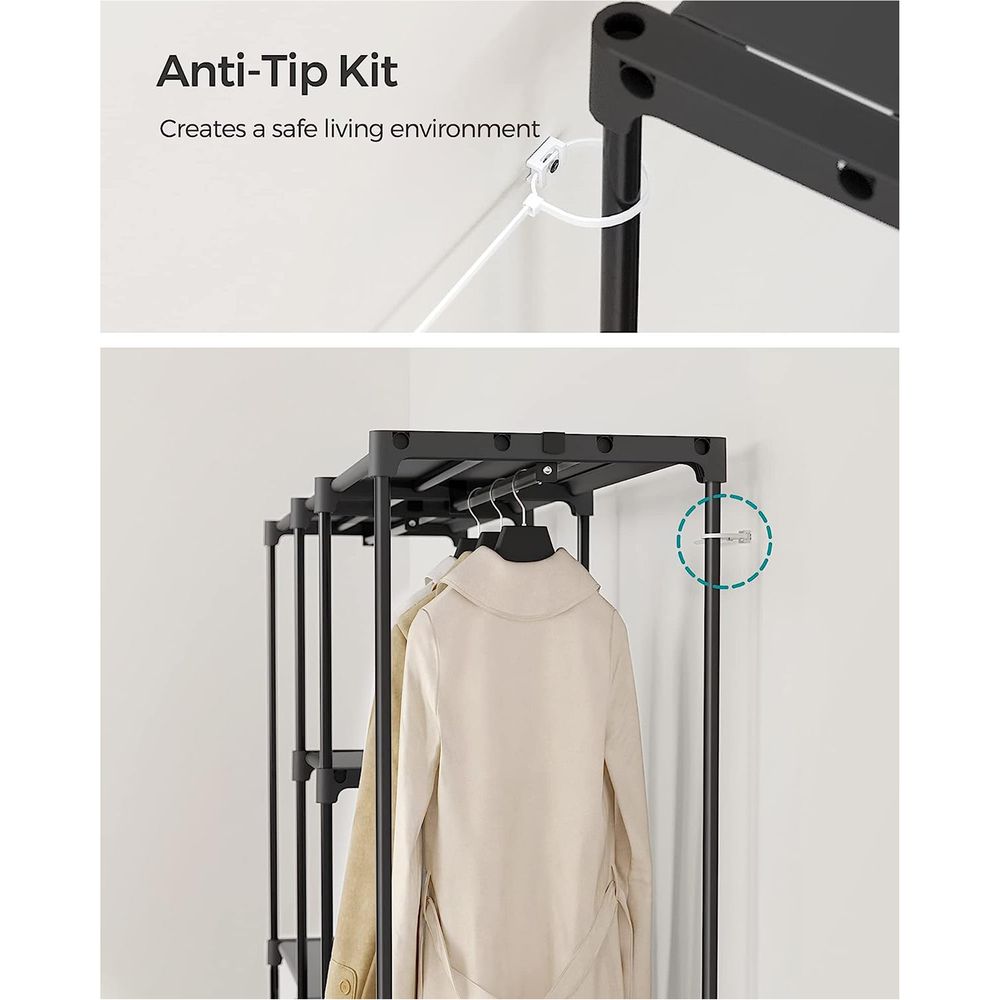 Wardrobe - Freestanding Fabric Storage Design - Portable Open Unit