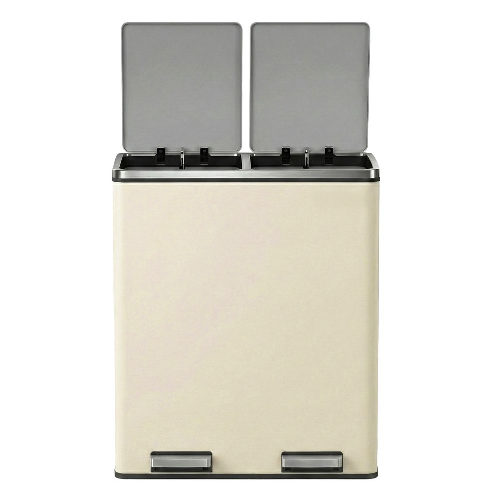 Pedal Bin - Dual Section Soft-Close Design - 60L Kitchen Waste Bin