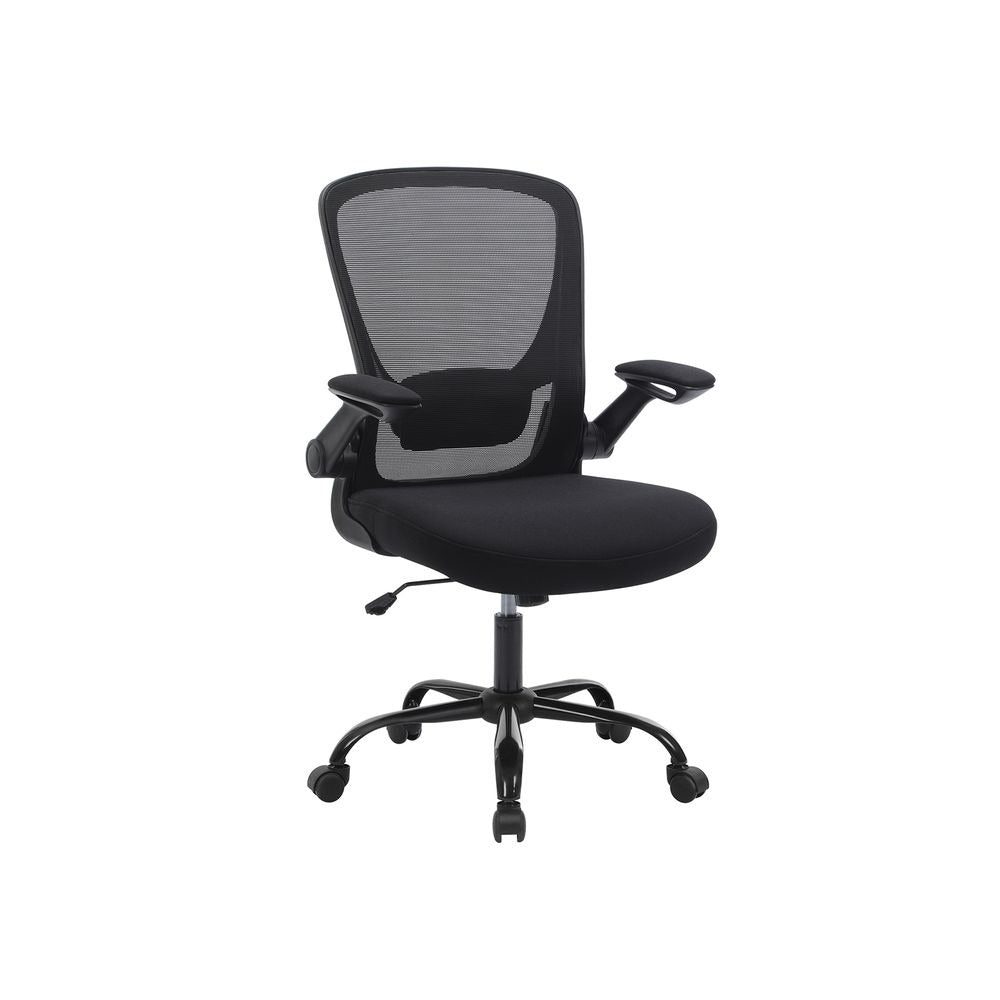 Office Chair - Ergonomic Mesh with Folding Armrests - Adjustable Height Design