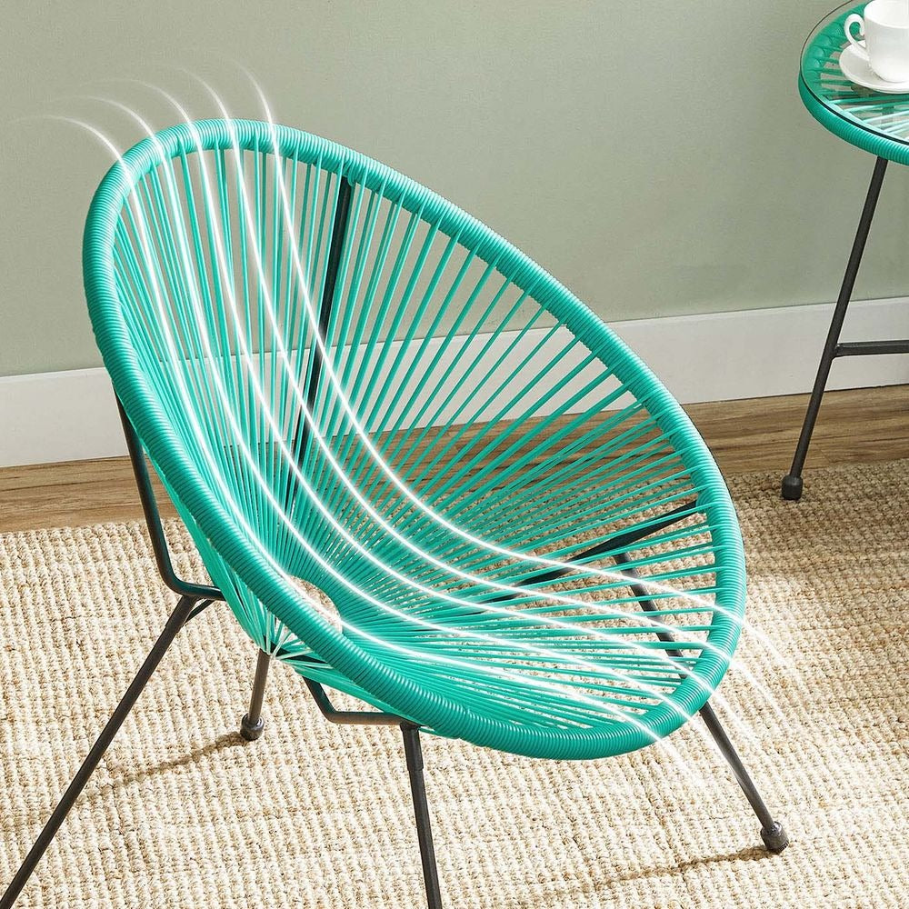 Garden Patio Furniture Set - 3 Piece Set with Table - Compact Seating