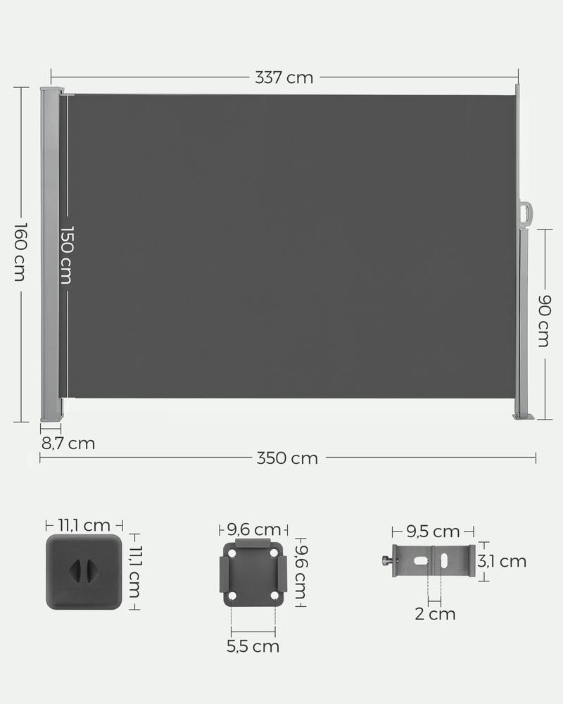 Side Awning - Extendable Privacy Shade - Retractable Screen System
