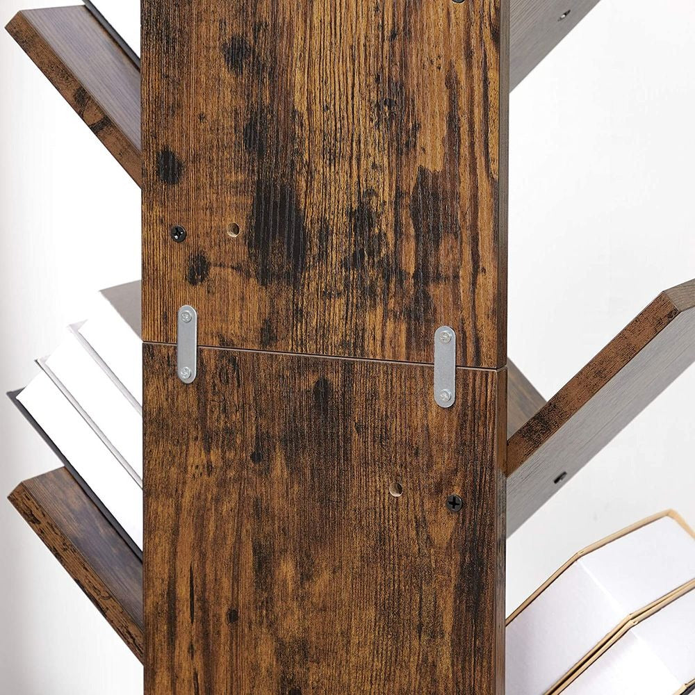 Bookshelf - Tree Shaped Design - 8-Tier Vertical Unit