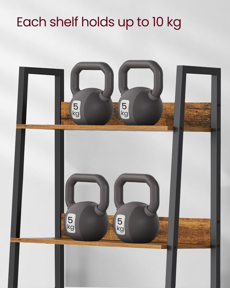 Bookshelf - 5-Tier Storage Design - Brown and Black Colourway