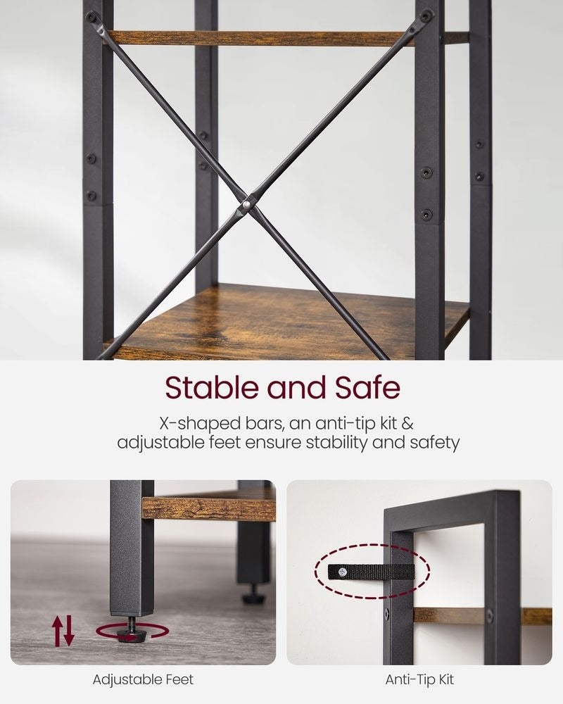 Bookshelf - 6-Tier Storage Design - 30 x 40 x 187.5 cm