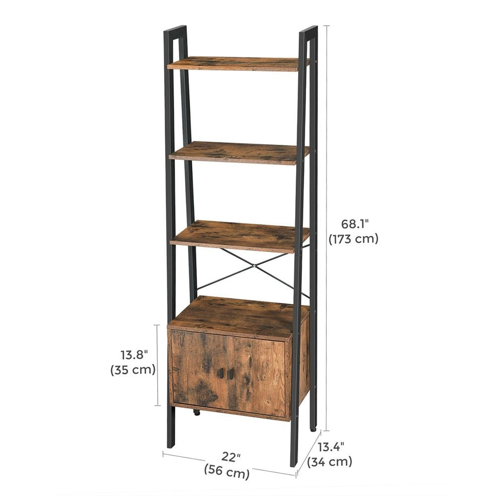 Bookcase - Cupboard Storage Design - Brown Colourway