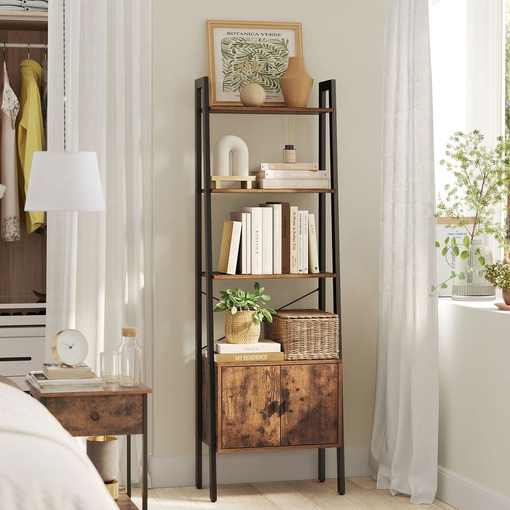 Bookcase - Cupboard Storage Design - Brown Colourway