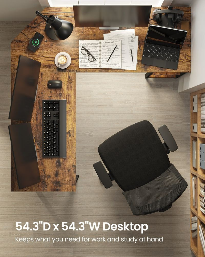 Corner Desk - L-Shaped Workspace Design - Computer Office Table