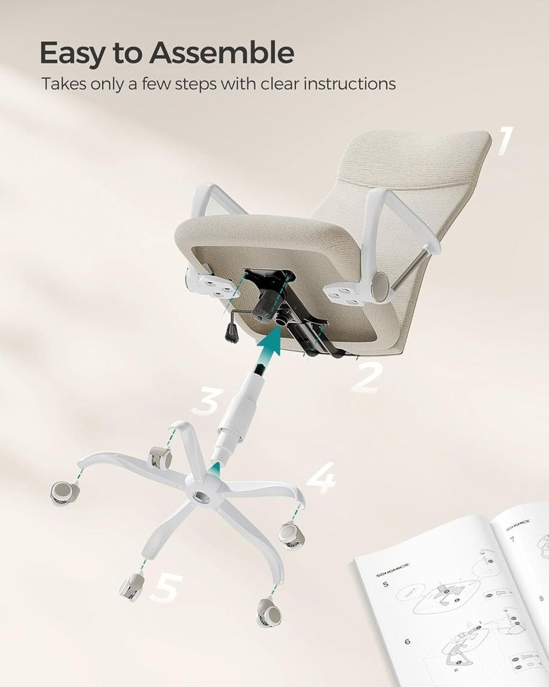 Office Chair - Ergonomic Tilt Function Swivel - Adjustable Seating Design