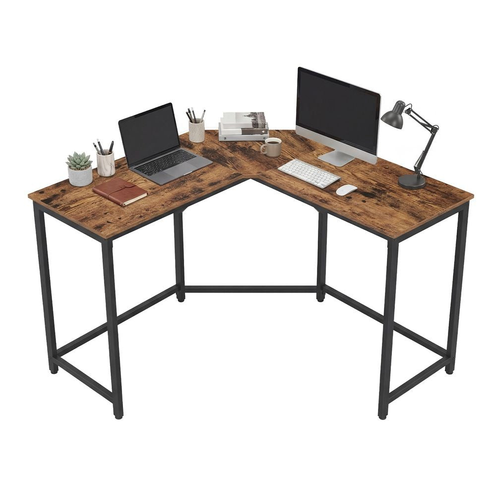L-Shaped Office Desk - Space-Saving Corner Design - Home Workstation Setup