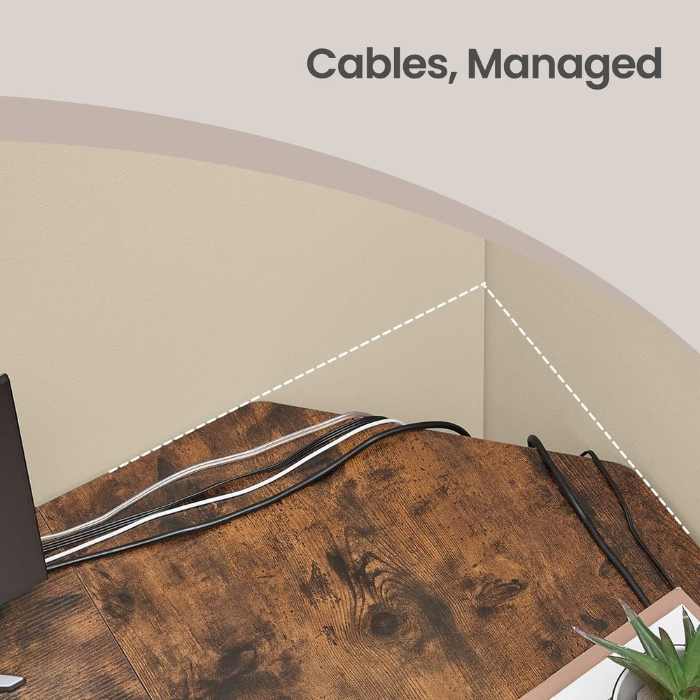 L-Shaped Office Desk - Space-Saving Corner Design - Home Workstation Setup