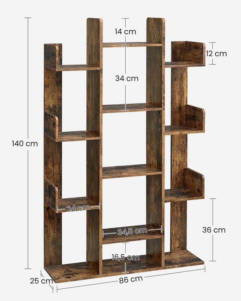 Bookshelf - 13-Shelf Storage Design - Multi-Shelf Configuration