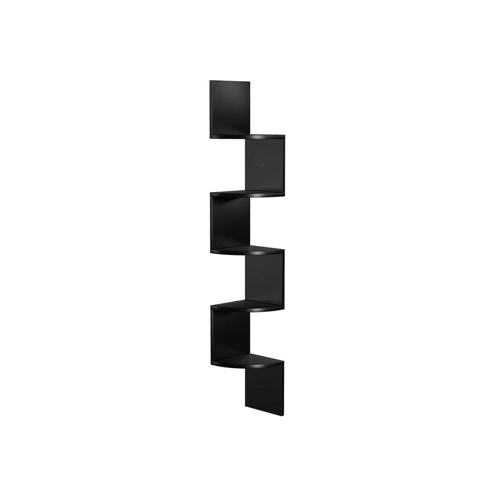 Corner Shelf - Wall-Mounted Floating Design - 5-Tier Unit