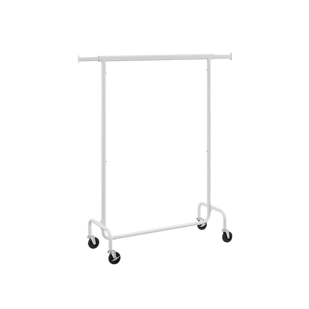 Clothes Rack - Freestanding on Wheels - White Finish