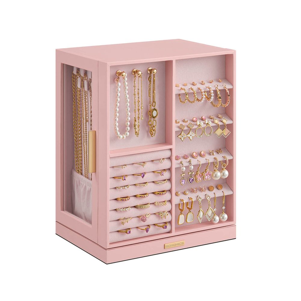 Jewellery Organiser - Multi-Drawer Storage Design - 360° Rotating Unit