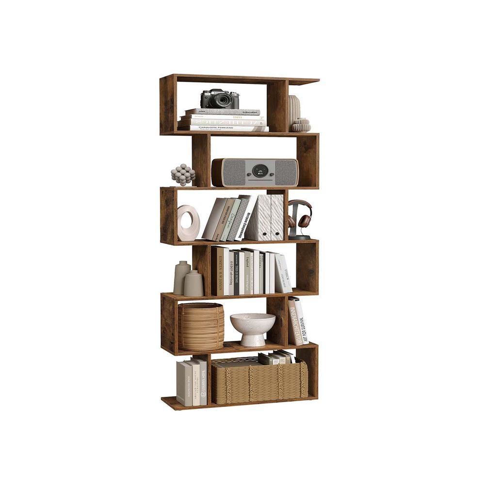 Bookcase - Tiered Cube Display - 6-Tier Freestanding Unit