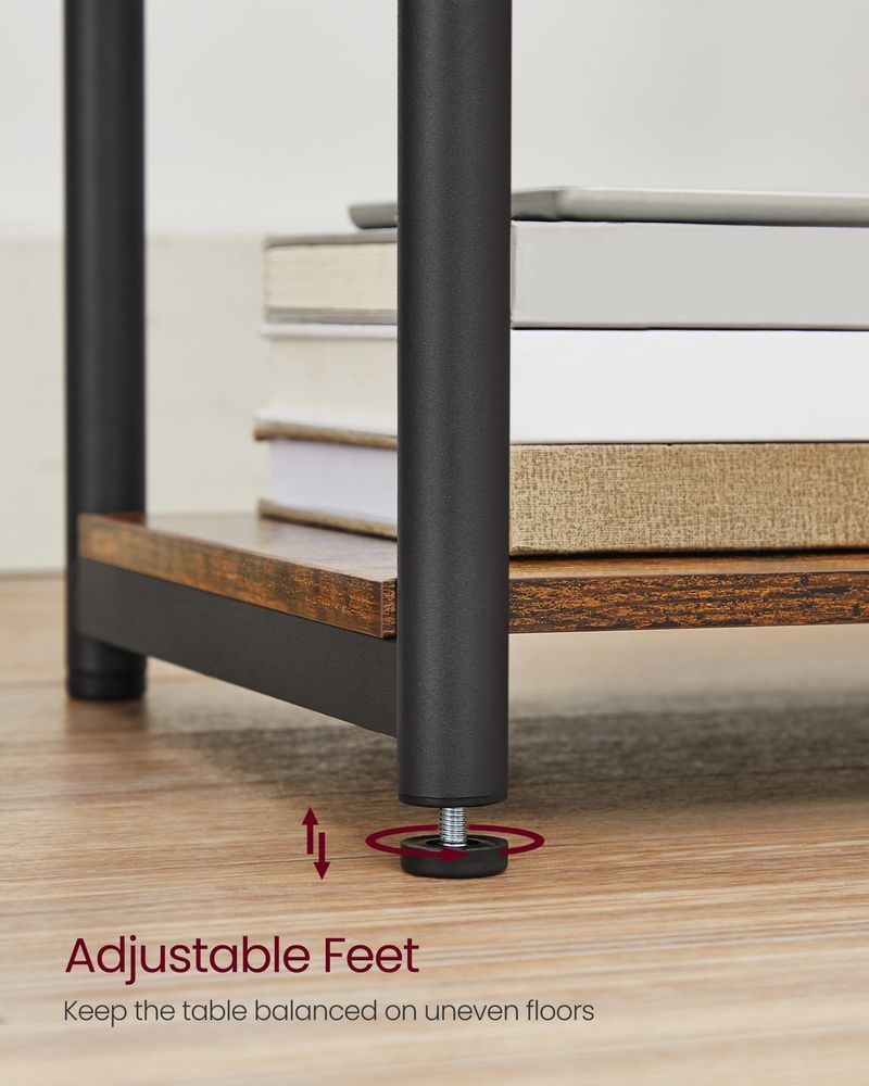 Side Table - Built-in Charging Station - 30 x 34 x 58 cm