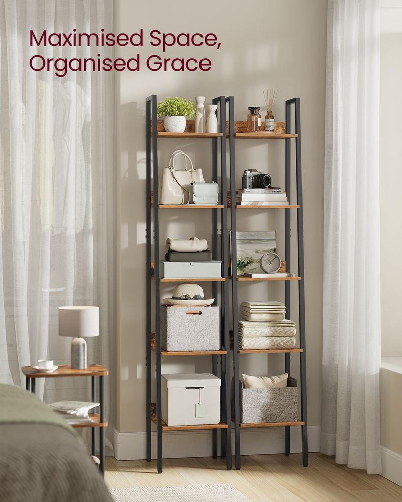 Bookcase - Ladder Style Design - 5-Tier Configuration