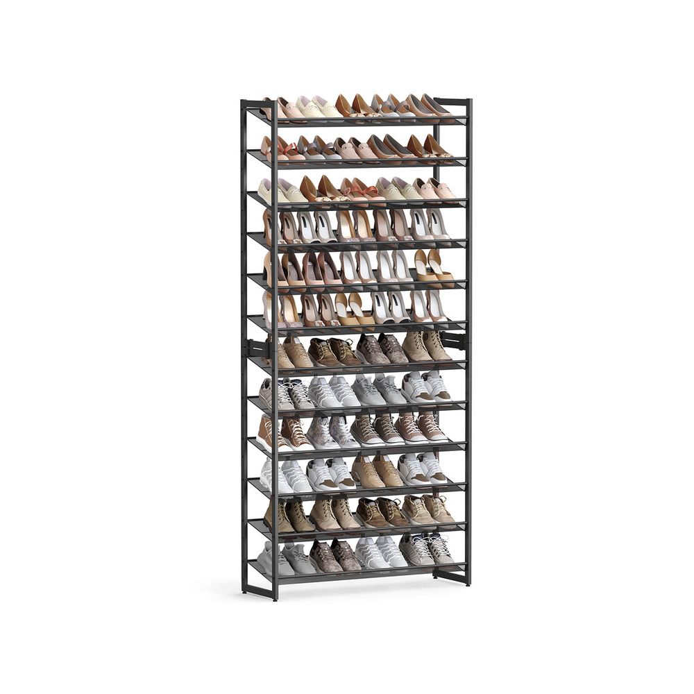 Shoe Rack - Stackable Design - Black