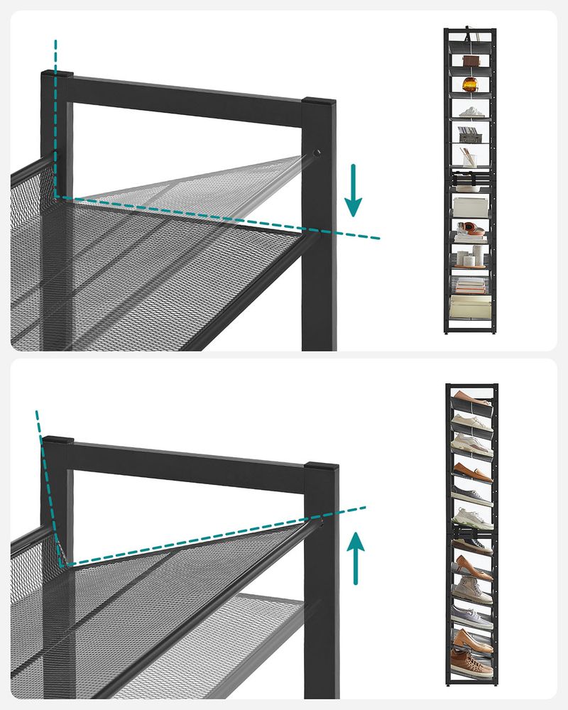 Shoe Rack - Stackable Design - Black