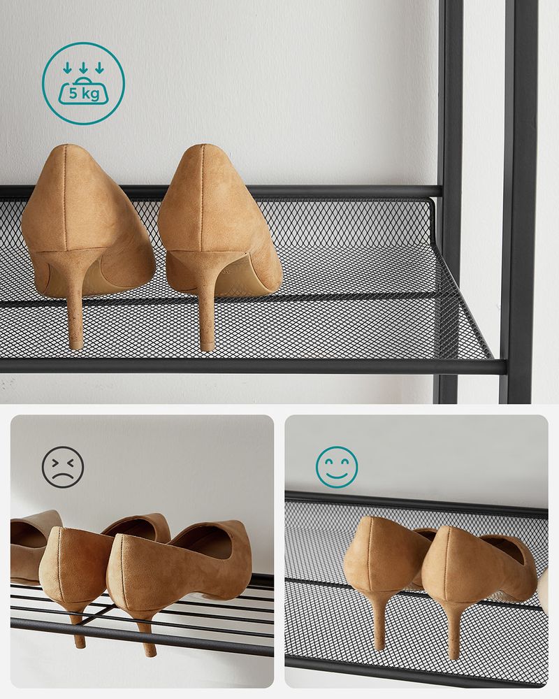 Shoe Rack - Stackable Design - Black