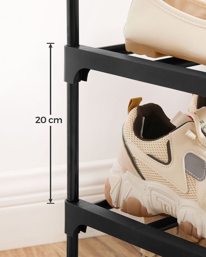 Shoe Rack - Slatted Metal Design - 2 Tier