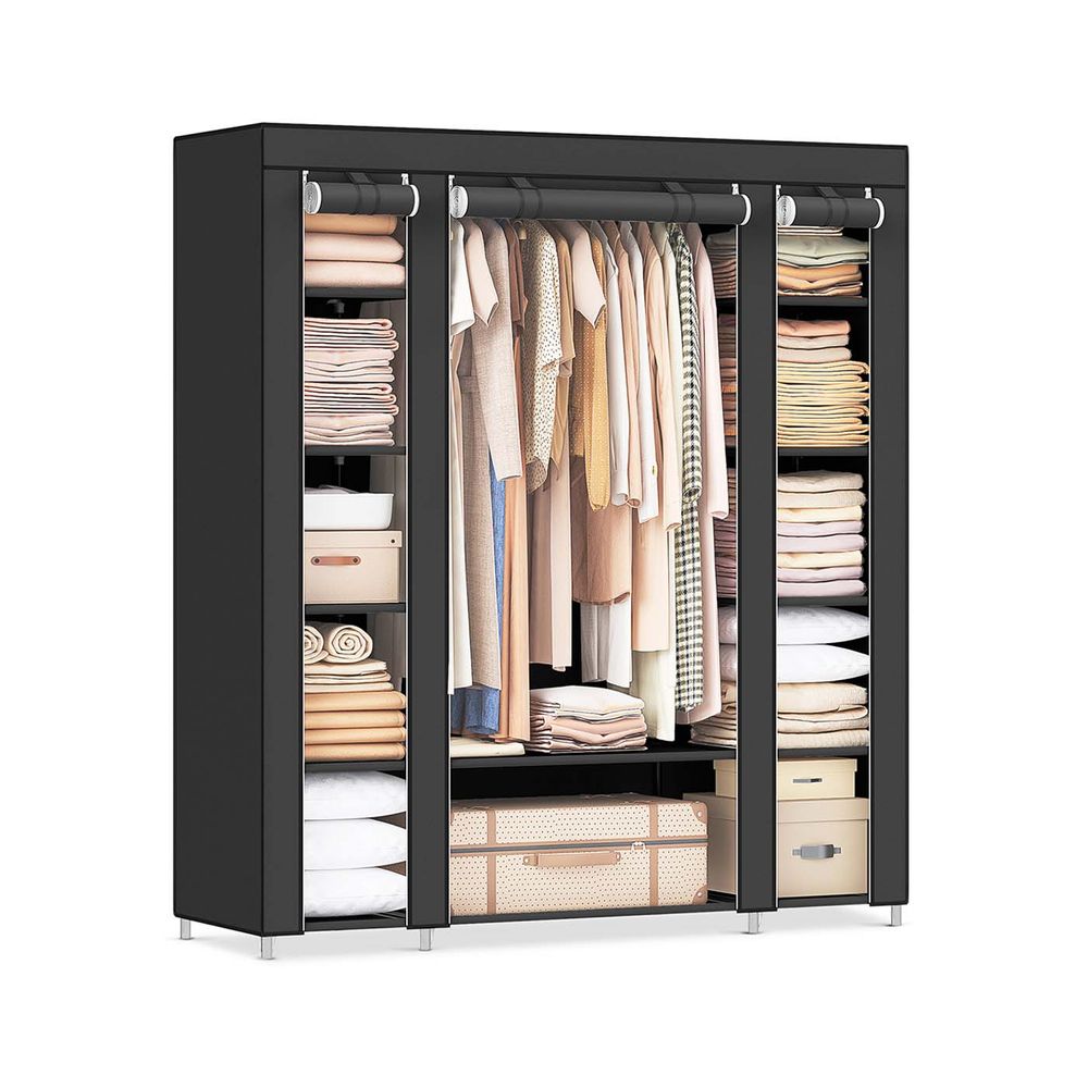 Canvas Wardrobe - 12 Shelves Storage - Multi-Shelf Configuration
