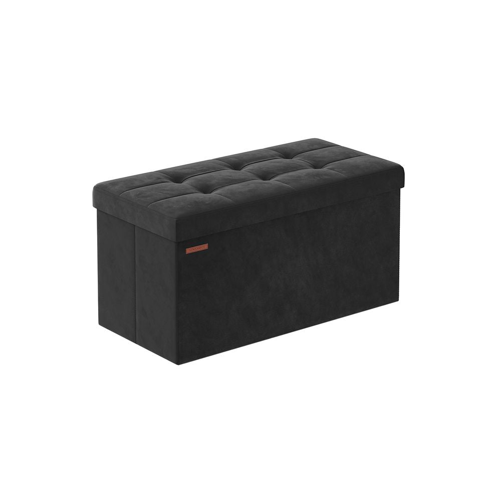 Ottoman Bench - Foldable Storage Design - Space-Saving Unit
