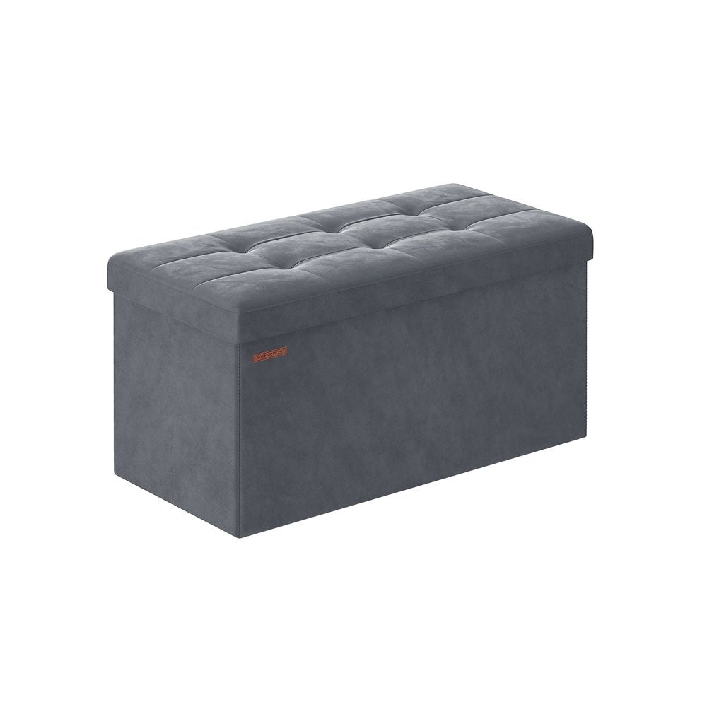 Ottoman Bench - Foldable Storage Design - Space-Saving Unit