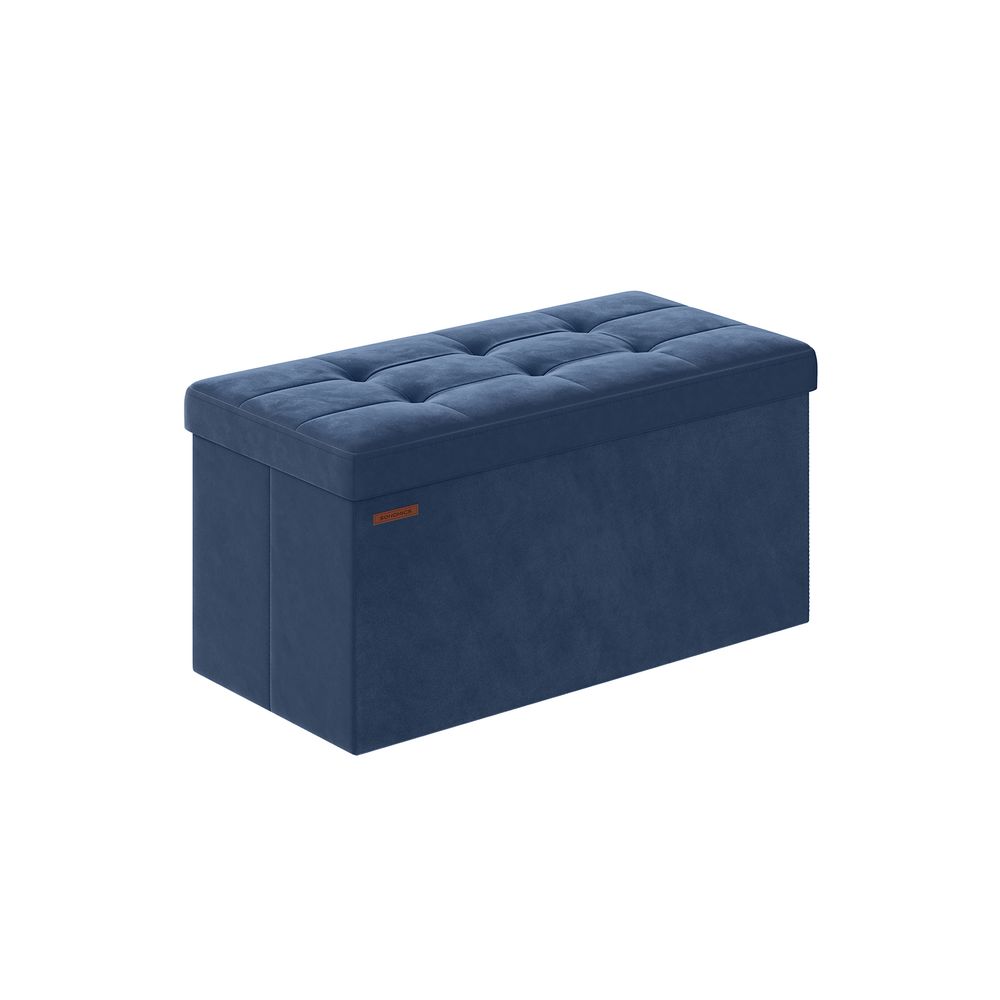 Ottoman Bench - Foldable Storage Design - Space-Saving Unit
