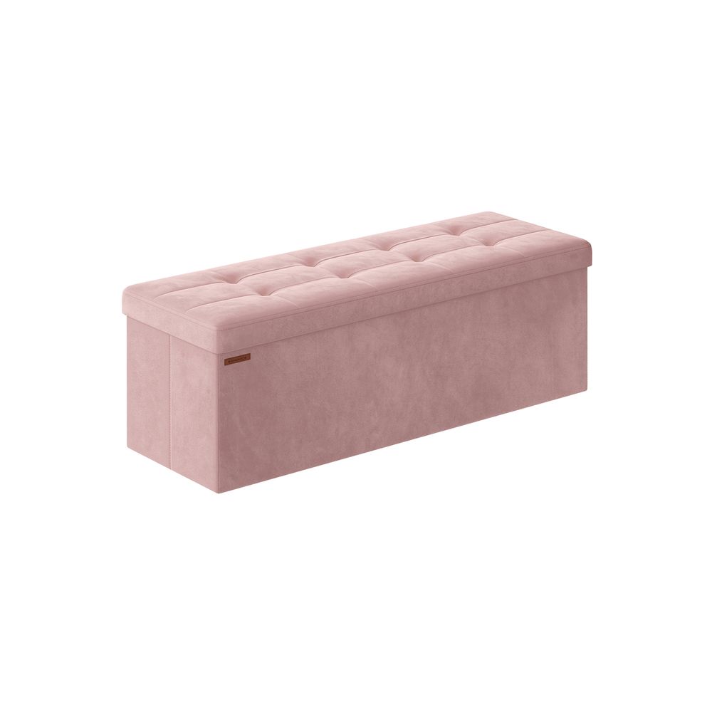Ottoman Bench - Foldable Storage Design - Space-Saving Unit