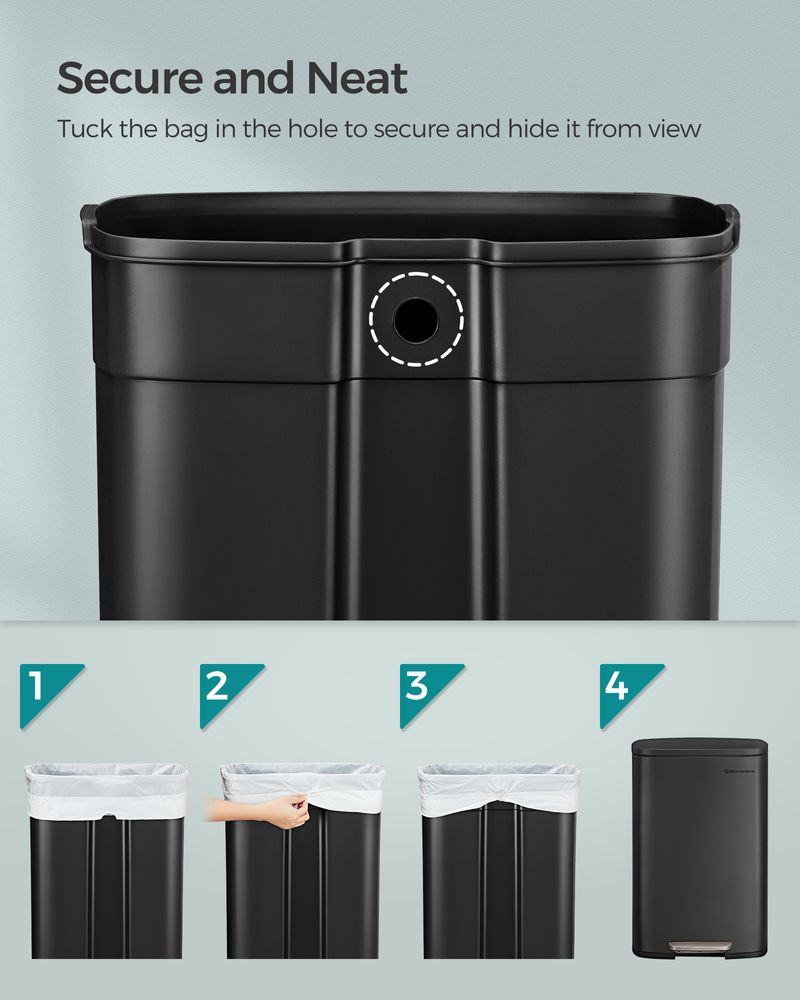 Pedal Bin - Inner Bucket Design - 50L Kitchen Waste Bin