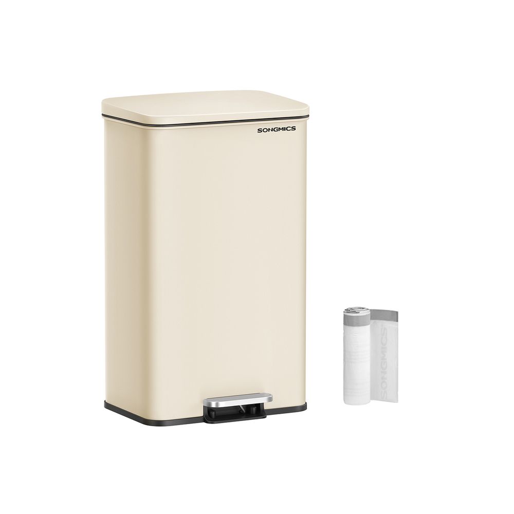 Kitchen Bin - Soft Close Lid Design - 40L Steel Waste Bin Unit